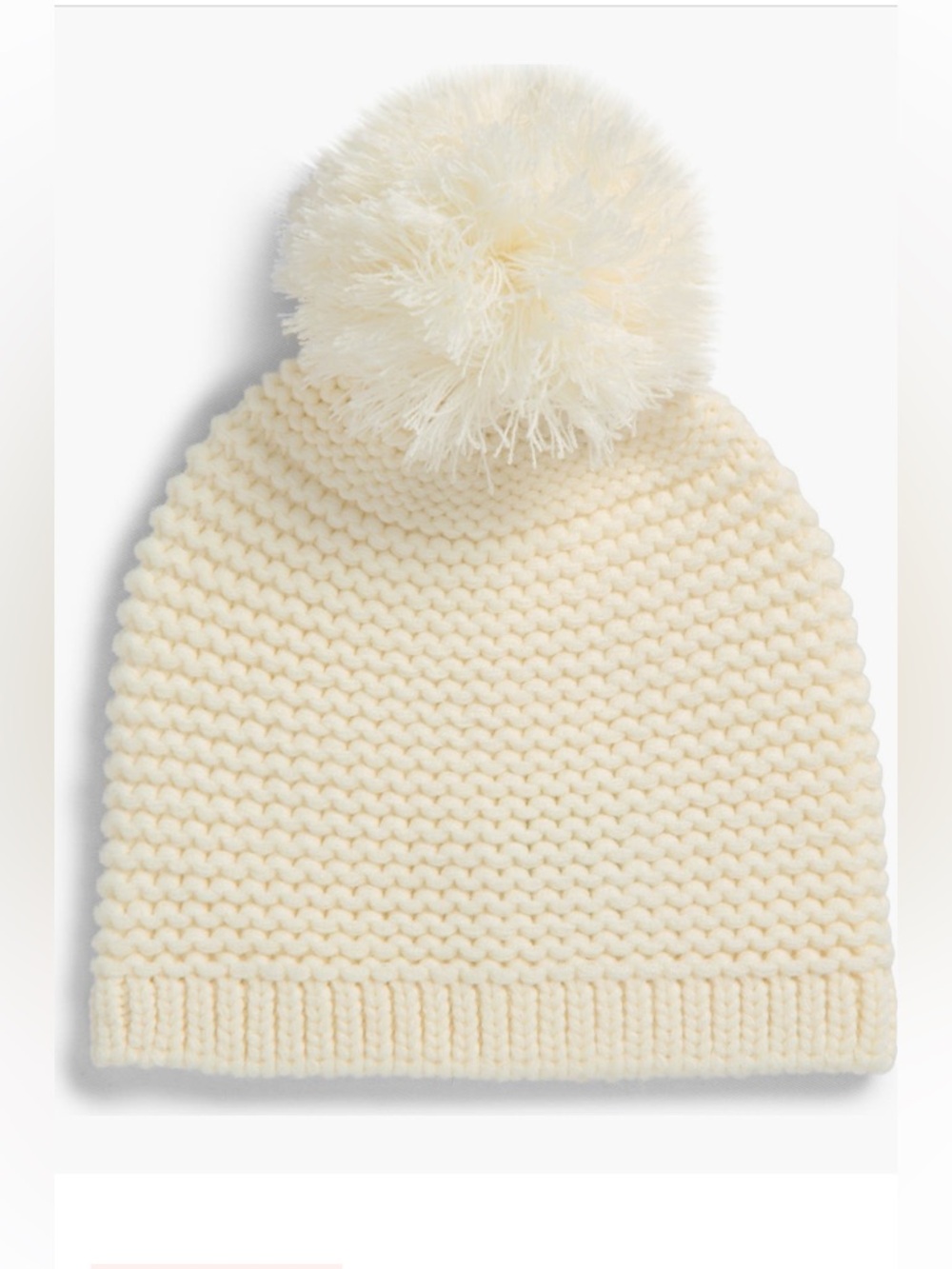UGG Chunky Knit Beanie Pom Pom Hat Ivory Cream NWT Women’s Winter Cap
